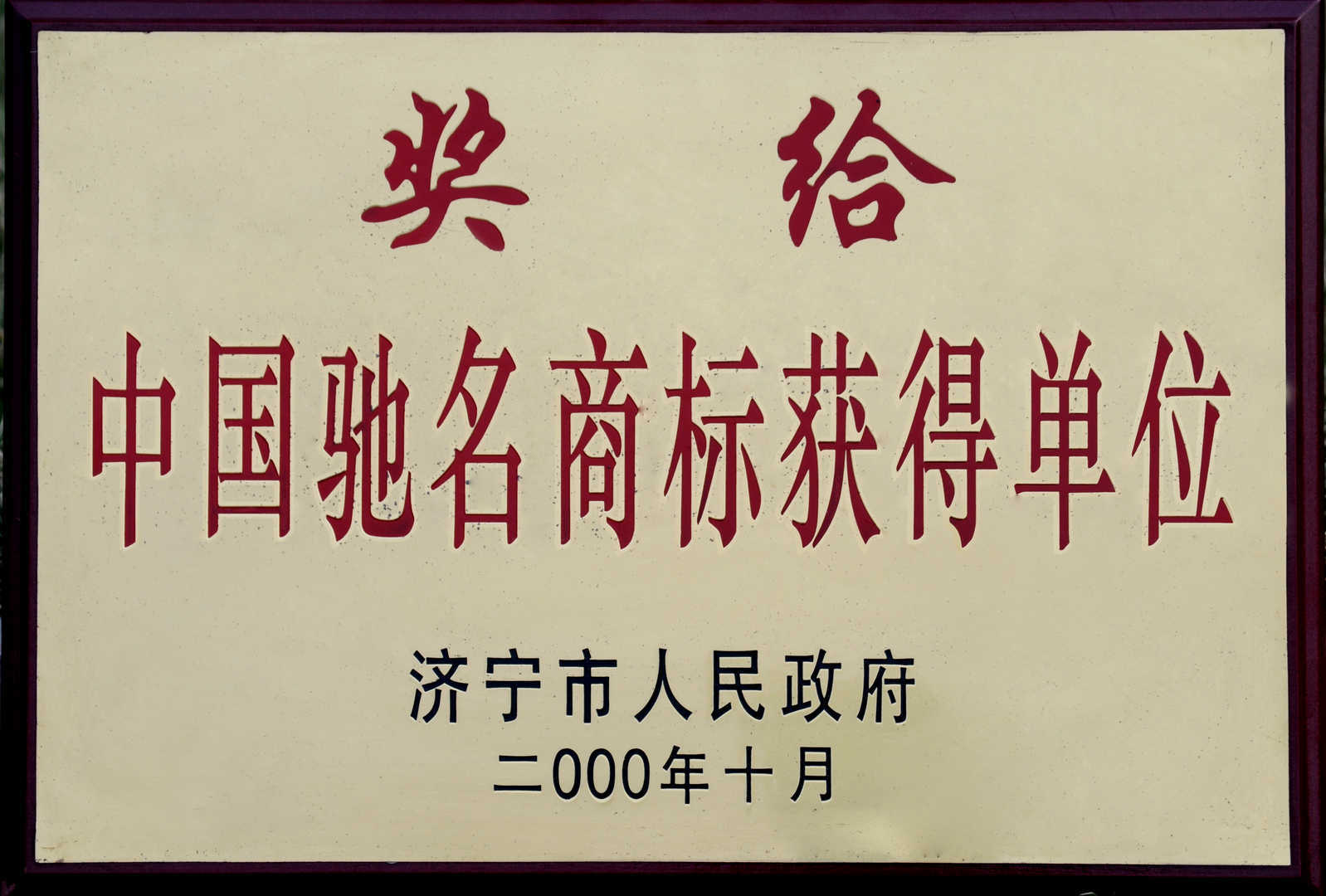 中國馳名商标 中國馳名商标